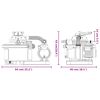 vidaXL Bomba filtro de arena con temporizador 450 W 25 L