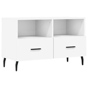 vidaXL Mueble para TV madera contrachapada blanco 80x36x50 cm