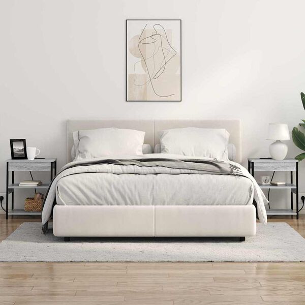 vidaXL Armario de Noche Gris Sonoma 41 x 31 x 51 cm