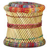 vidaXL Taburetes con detalles Chindi 2 unidades bambú multicolor