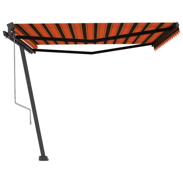 vidaXL Toldo de pie automático naranja y marrón 450x350 cm