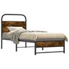 vidaXL Estructura cama sin colch&oacute;n 80x200 cm madera roble ahumado