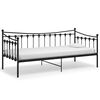 vidaXL Estructura de sof&aacute; cama sin colch&oacute;n metal negro 90x200 cm