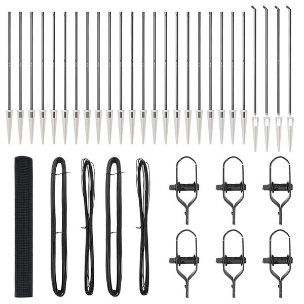 vidaXL Poste de Valla Gris 50 x 1,4 m (19 x 19 mm malla) Acero y PVC