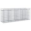 vidaXL Cama elevada de gavi&oacute;n 2 uds. 200 x 50 x 80 cm Plateado