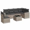 vidaXL Set de sof&aacute;s de jard&iacute;n 7 pzas con cojines rat&aacute;n PE gris claro
