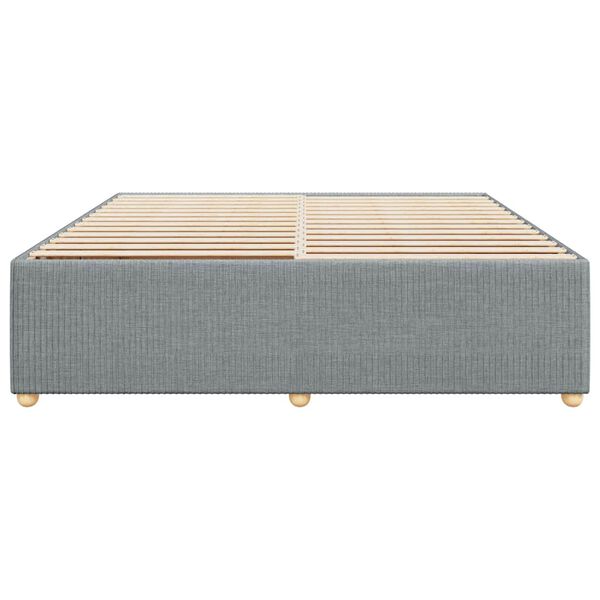 vidaXL Cama sin colch&oacute;n tela gris claro 200x200 cm