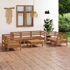 vidaXL Juego muebles de jard&iacute;n 8 pzas madera maciza pino marr&oacute;n miel
