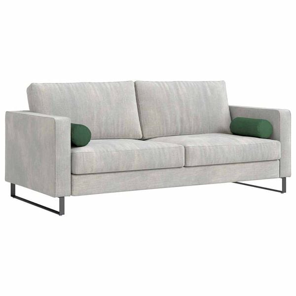 vidaXL Cojines Bolster 2 pcs Verde oscuro &Oslash; 15 x 40 cm Tela de pana