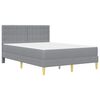 vidaXL Estructura de cama con colch&oacute;n Gris Claro 120 x 190 cm tela