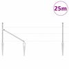 vidaXL Reja con postes Plateado 0.8 x 25 m Acero recubierto de PVC