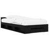 vidaXL Estructura de cama con almacenamiento Roble Negro 80 x 200 cm