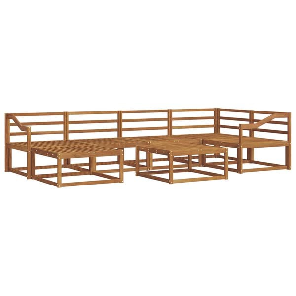 vidaXL Conjunto de sof&aacute;s de exterior 7 pcs Natural