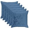 vidaXL Funda de almohada 6 pcs HOUTEN Azul Claro 70 x 70 cm Franela