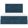 vidaXL Estructura de cama otomana con colchones azul oscuro 140x200 cm