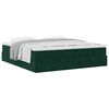 vidaXL Estructura de cama otomana colchones terciopelo verde oscuro