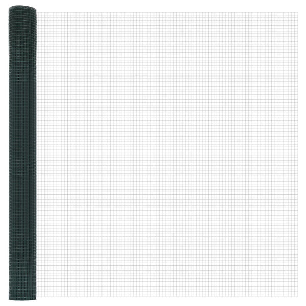 vidaXL Cerca de Alambre Soldado Verde 1.5 x 50 m Acero