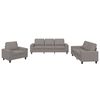 vidaXL Juego de sof&aacute;s 3 piezas tela gris taupe