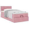 vidaXL Estructura de cama otomana colch&oacute;n terciopelo rosa 90x200cm