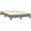 vidaXL Cama box spring con colchón tela gris taupe 120x190 cm