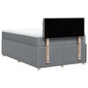 vidaXL Cama box spring con colch&oacute;n tela gris claro 120x200 cm