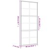 vidaXL Puerta corredera dorada vidrio ESG esmerilado aluminio 90x205cm
