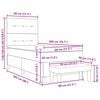 vidaXL Cama tipo Box Spring Gris claro 80 x 200 cm Terciopelo