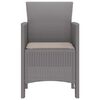vidaXL Silla de Jard&iacute;n 2 pcs Gris Claro 53 x 49 x 85 cm Polipropileno