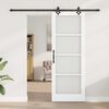 vidaXL Puerta Corredera 78 x 211 cm Madera de pino maciza y vidrio