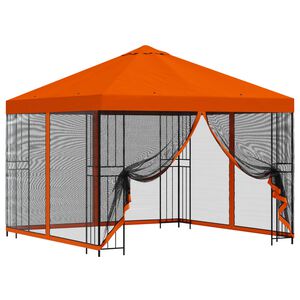 vidaXL Gazebo de jard&iacute;n con paredes laterales 3 x 3 m Naranja