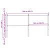 vidaXL Cabecero de repuesto de madera de ingenier&iacute;a y acero marr&oacute;n roble 160 cm