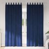 vidaXL Cortinas opacas 2 pcs Azul Oscuro 140 x 225 cm Terciopelo