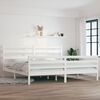vidaXL Estructura de cama sin colchón madera de pino blanco 200x200 cm