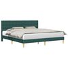 vidaXL Estructura de cama con cabecera Verde oscuro 200 x 200 cm Tela