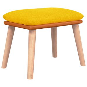 vidaXL Reposapi&eacute;s tela y cuero sint&eacute;tico amarillo mostaza 45x29,5x35cm
