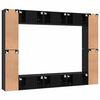 vidaXL Conjunto de mueble de TV Montaje en la pared 10 pcs Roble Negro