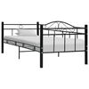 vidaXL Estructura de sof&aacute; cama sin colch&oacute;n metal negro 90x200 cm