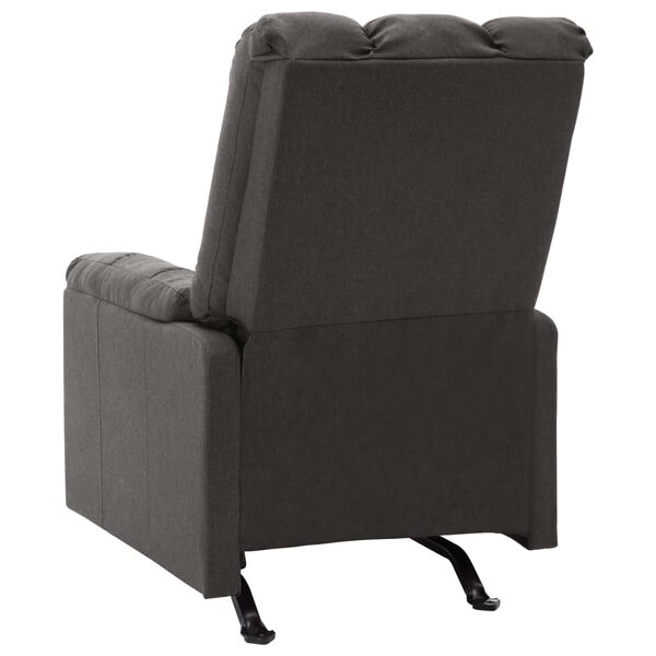 vidaXL Sill&oacute;n reclinable de tela gris oscuro
