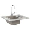 vidaXL Lavabo Gris 560 x 460 mm 80% Cuarzo y 20% Resina