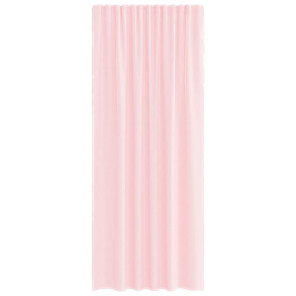 vidaXL Cortinas de gasa con bolsillos para varillas 2 uds. rosa claro