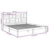 vidaXL Estructura de cama sin colchón madera maciza gris 200x200 cm