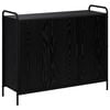vidaXL Aparador Roble Negro 97 x 33 x 81 cm Madera de ingenier&iacute;a