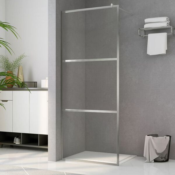vidaXL Mampara de ducha accesible vidrio ESG claro 115x195 cm