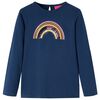 Camiseta infantil de manga larga azul marino 92