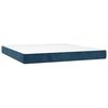 vidaXL Cama box spring con colch&oacute;n terciopelo azul oscuro 160x200 cm