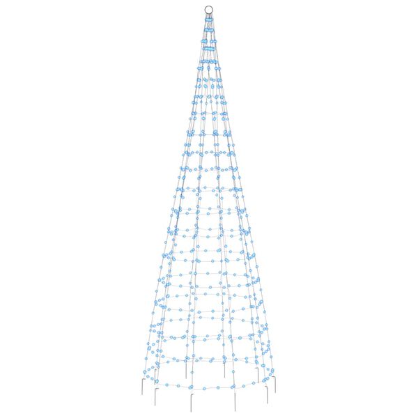 vidaXL &Aacute;rbol de Navidad en asta de bandera 550 LED azul 300 cm