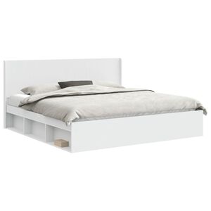 vidaXL Estructura de cama con almacenamiento y cabecero 2 uds.