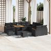 vidaXL Conjunto de sof&aacute;s de jard&iacute;n 13 pcs Negro rat&aacute;n sint&eacute;tico