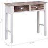 vidaXL Mesa consola de madera marrón 90x30x77 cm