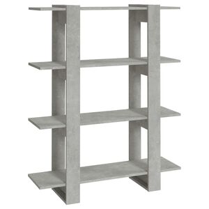 vidaXL Estanter&iacute;a/divisor de espacios gris hormig&oacute;n 100x30x123,5 cm